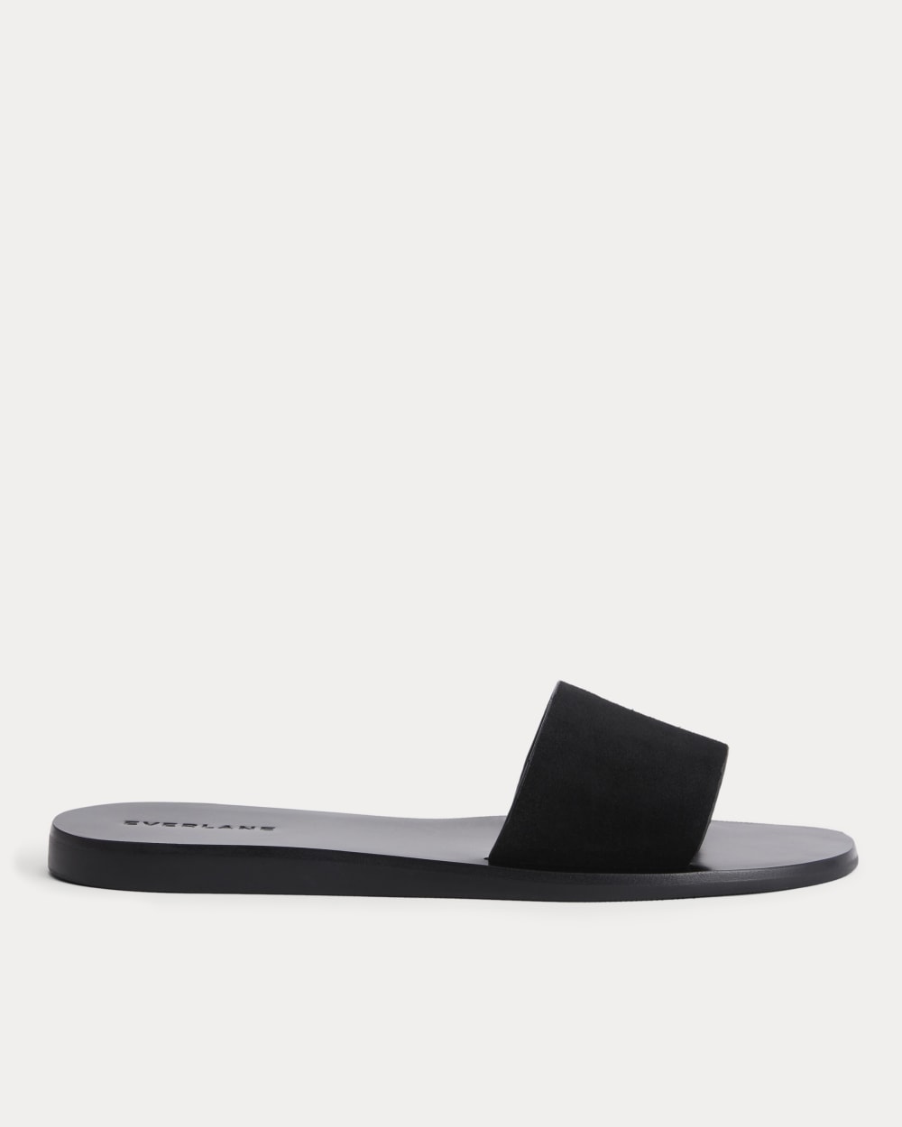 Suede Slide Sandal | Black Suede