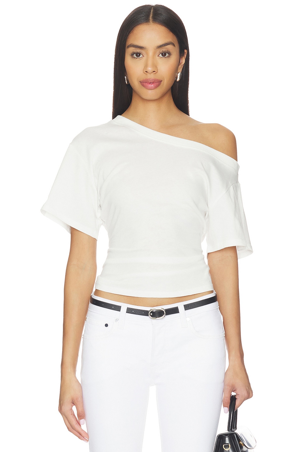 EB Denim Elena Off The Shoulder Tee in White