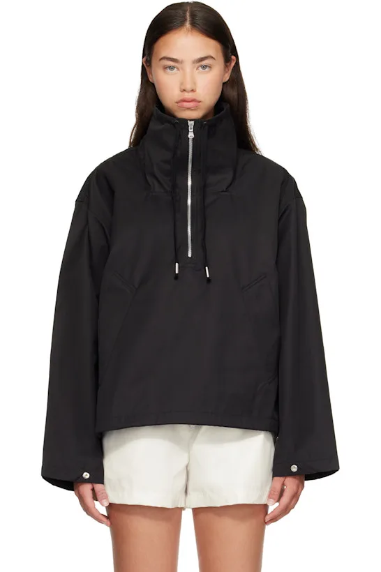 Black Lydia Popover Anorak