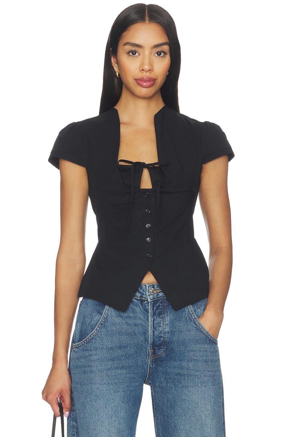 LIONESS Kendall Top in Noir