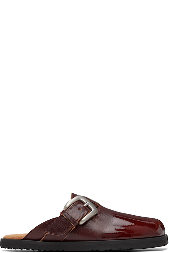 Burgundy Tabi Daily Mule Loafers