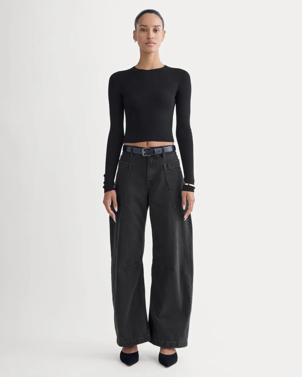 The Gardener Pull-On Jean | Washed Black