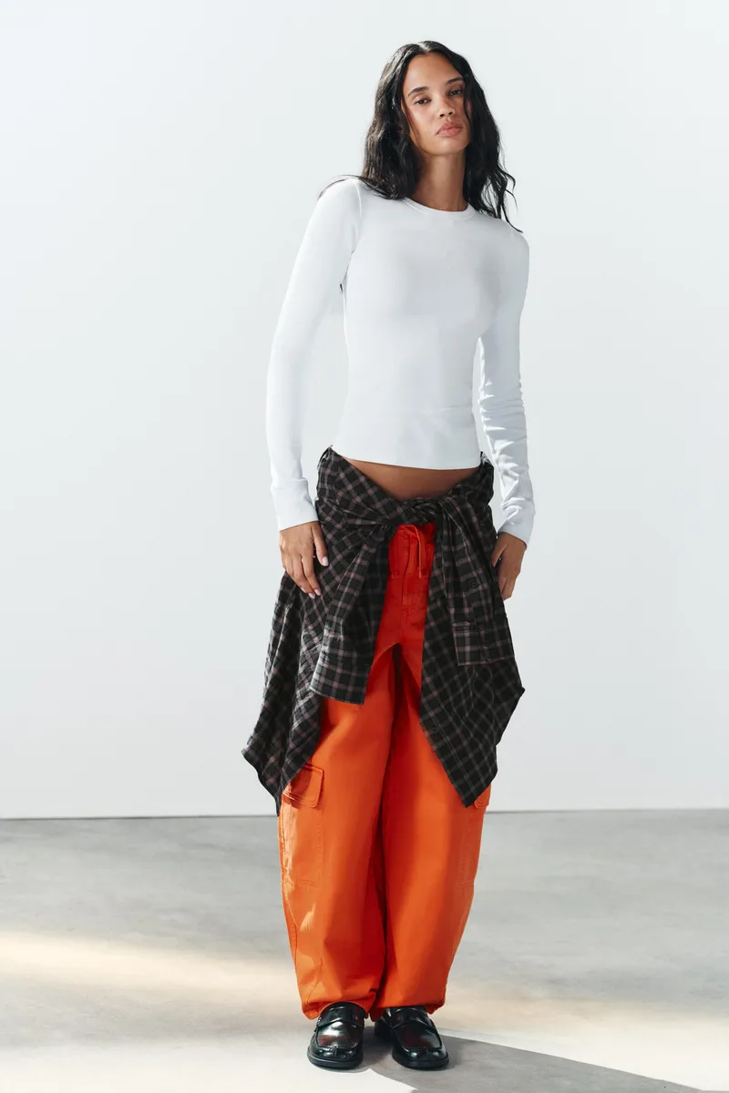 RIBBED SNAP T-SHIRT