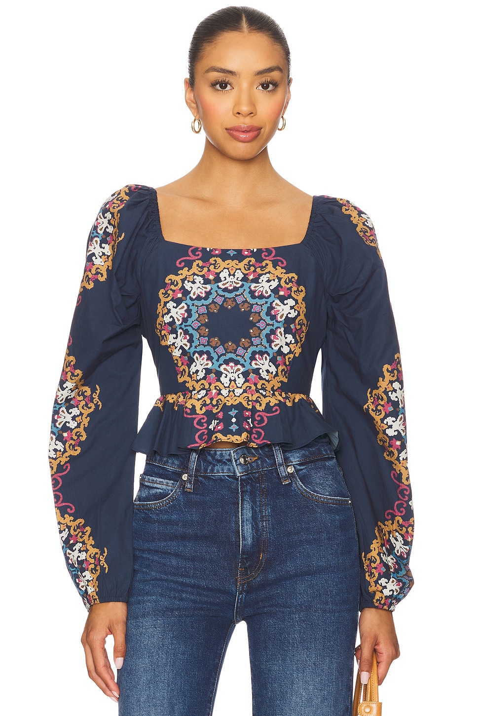 Cleobella TOP MANGA LARGA ELIZABETH in Venezia Blue