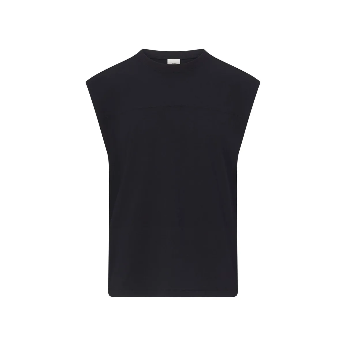 HEAVYWEIGHT COTTON MENS CROPPED MUSCLE TANK | OBSIDIAN