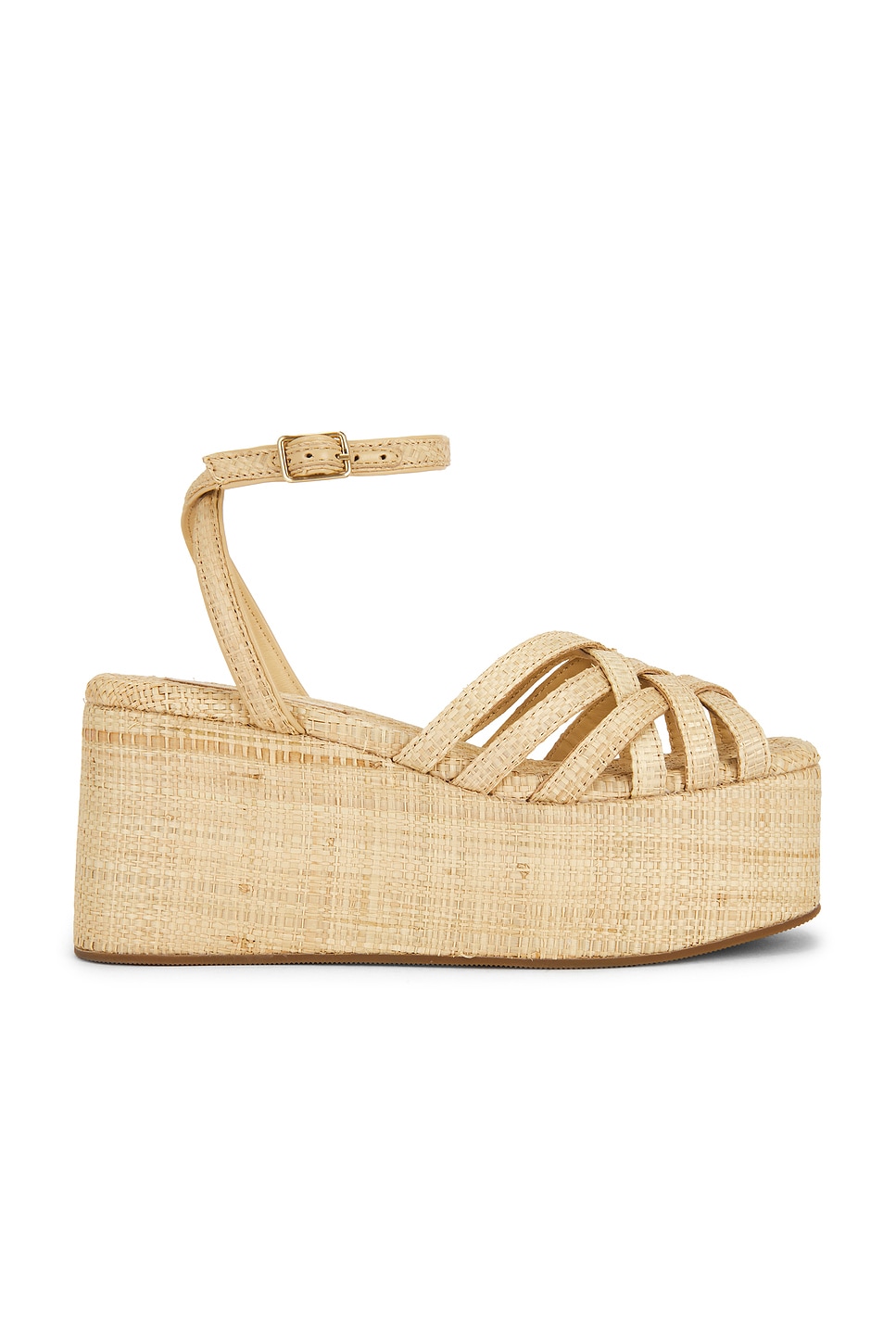 Loeffler Randall Channing Platform Sandal in Natural Raffia