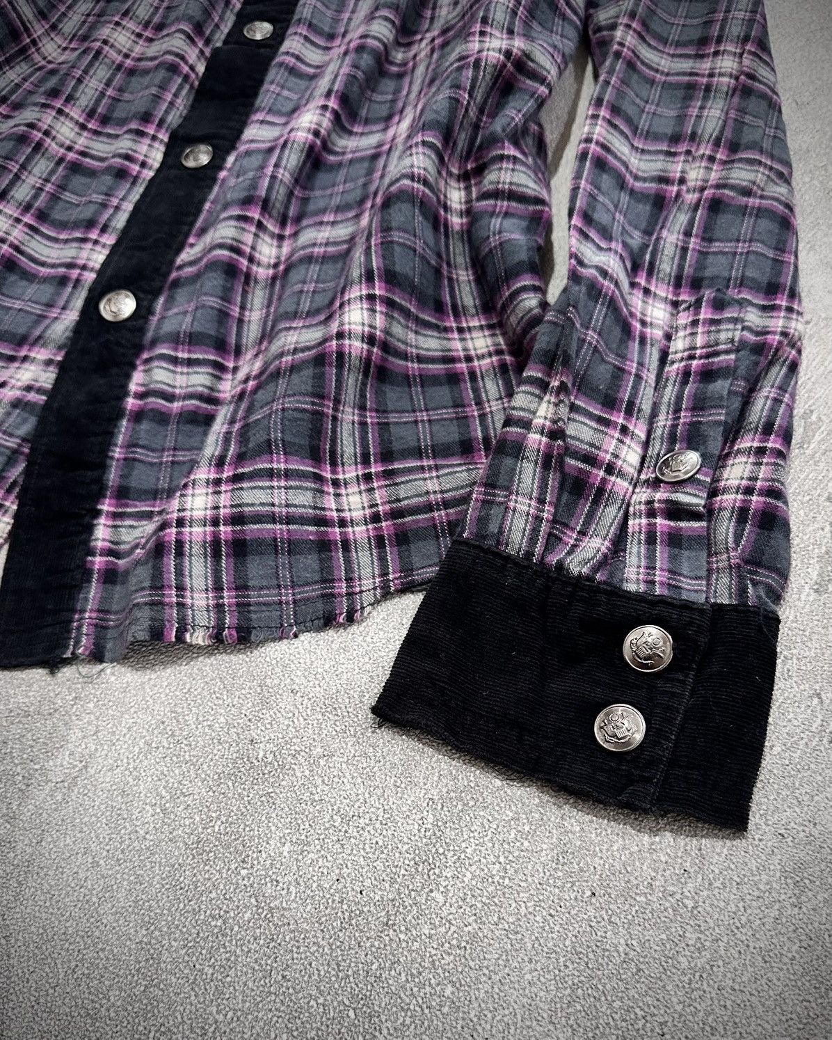 Japanese Brand Vkei In The Attic Studded Flannel Shirt - Image 3