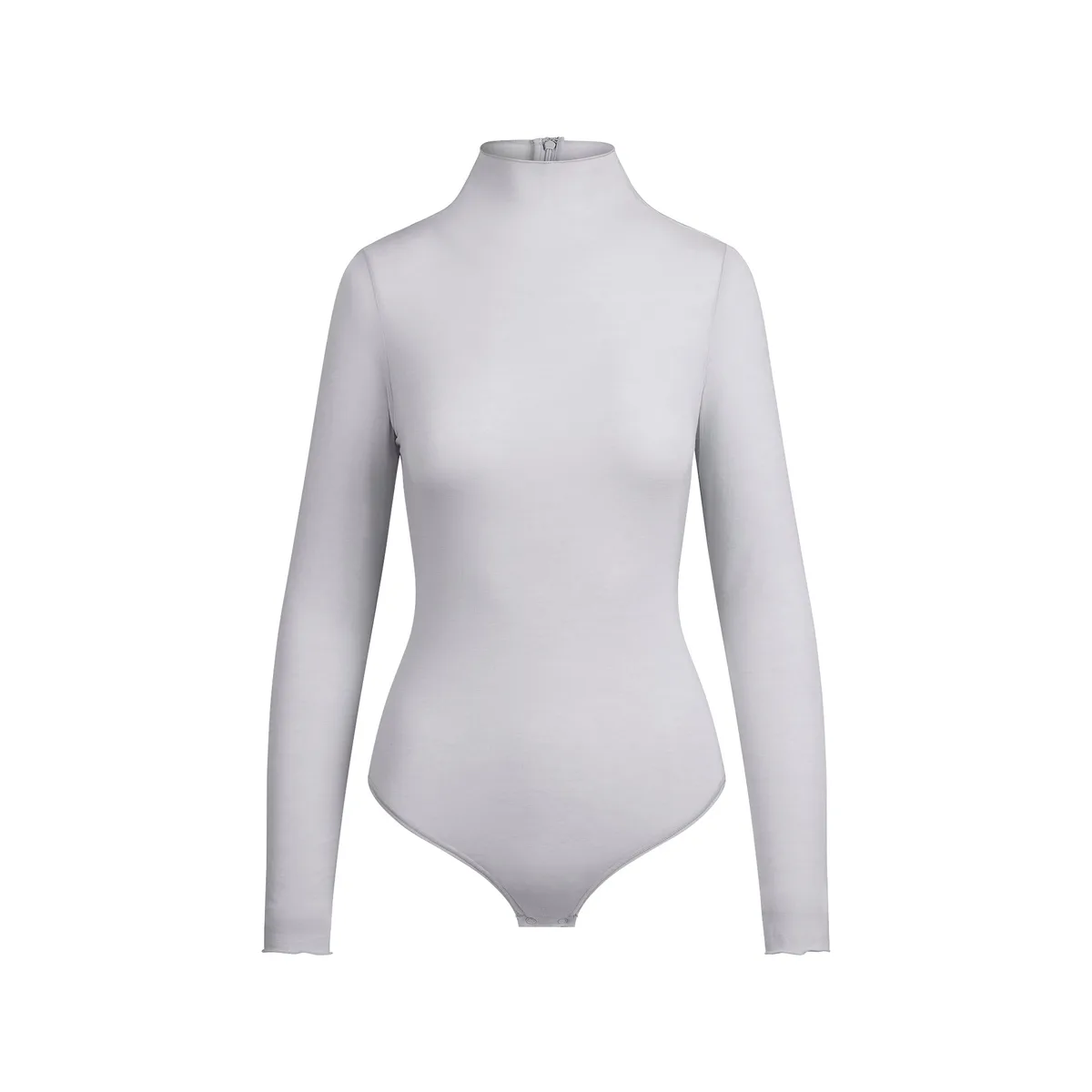 SHEER MODAL LONG SLEEVE TURTLENECK BODYSUIT | MIST