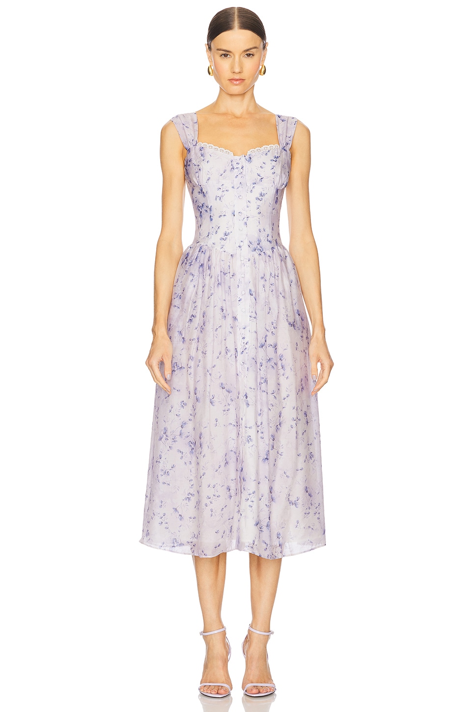 Bardot Malea Midi Dress in Blu Floral