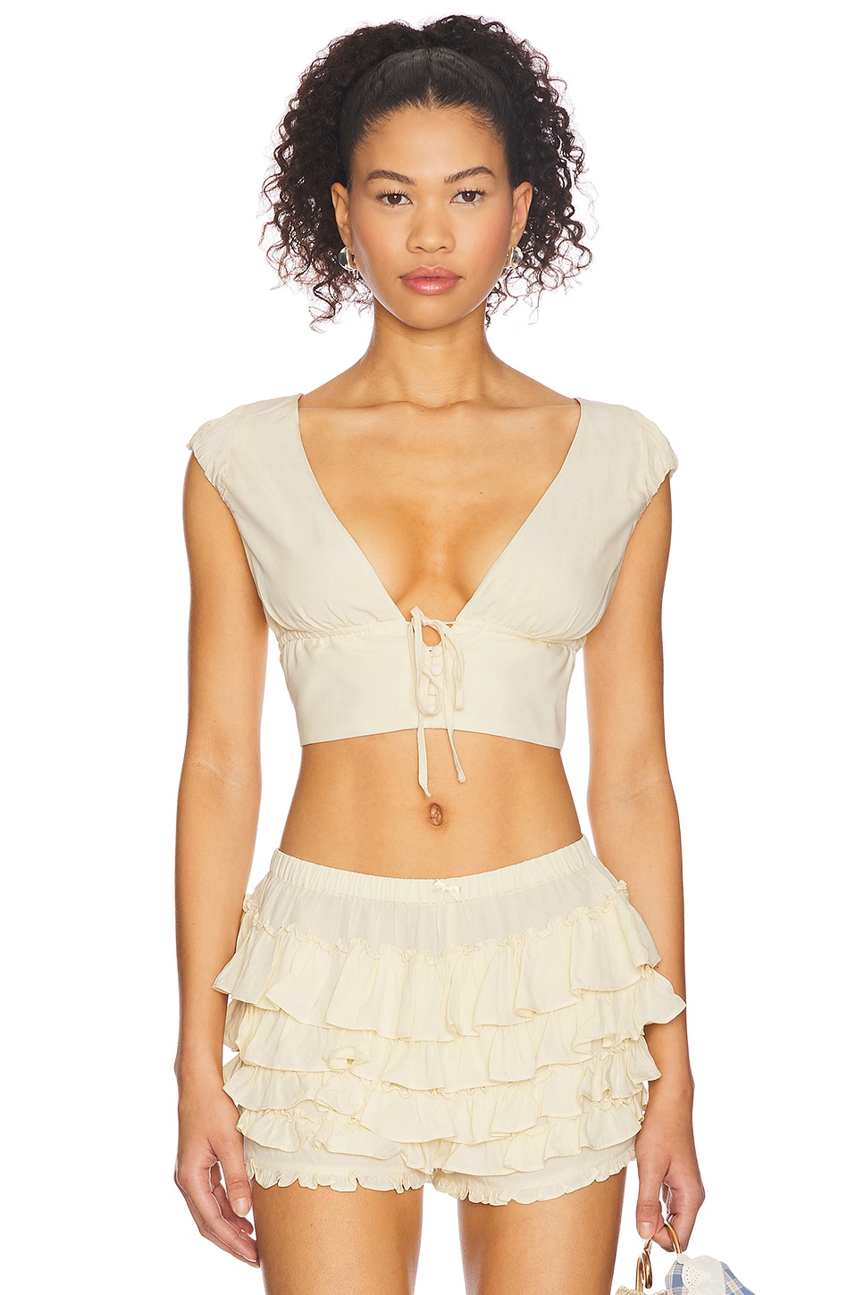 MAJORELLE Kaylor Top in Baby Yellow