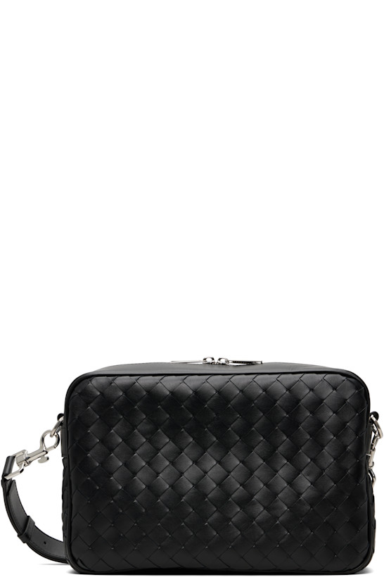 Black Intrecciato Camera Bag