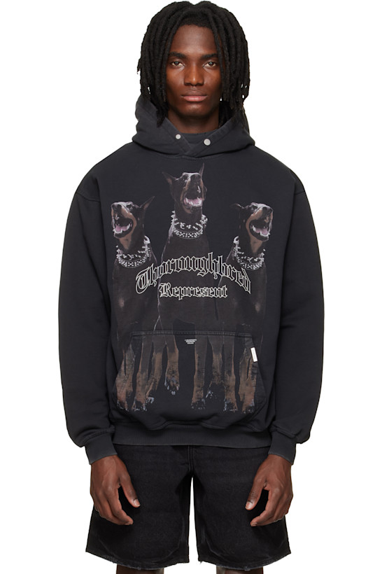 Black 'Thoroughbred' Hoodie