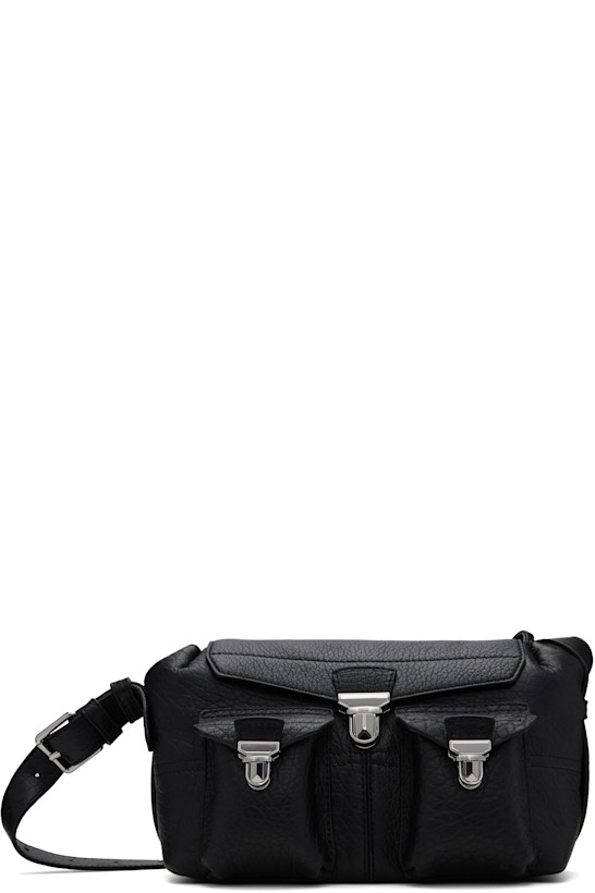 Black Bubble Lambskin Mini Soft Gear Bag