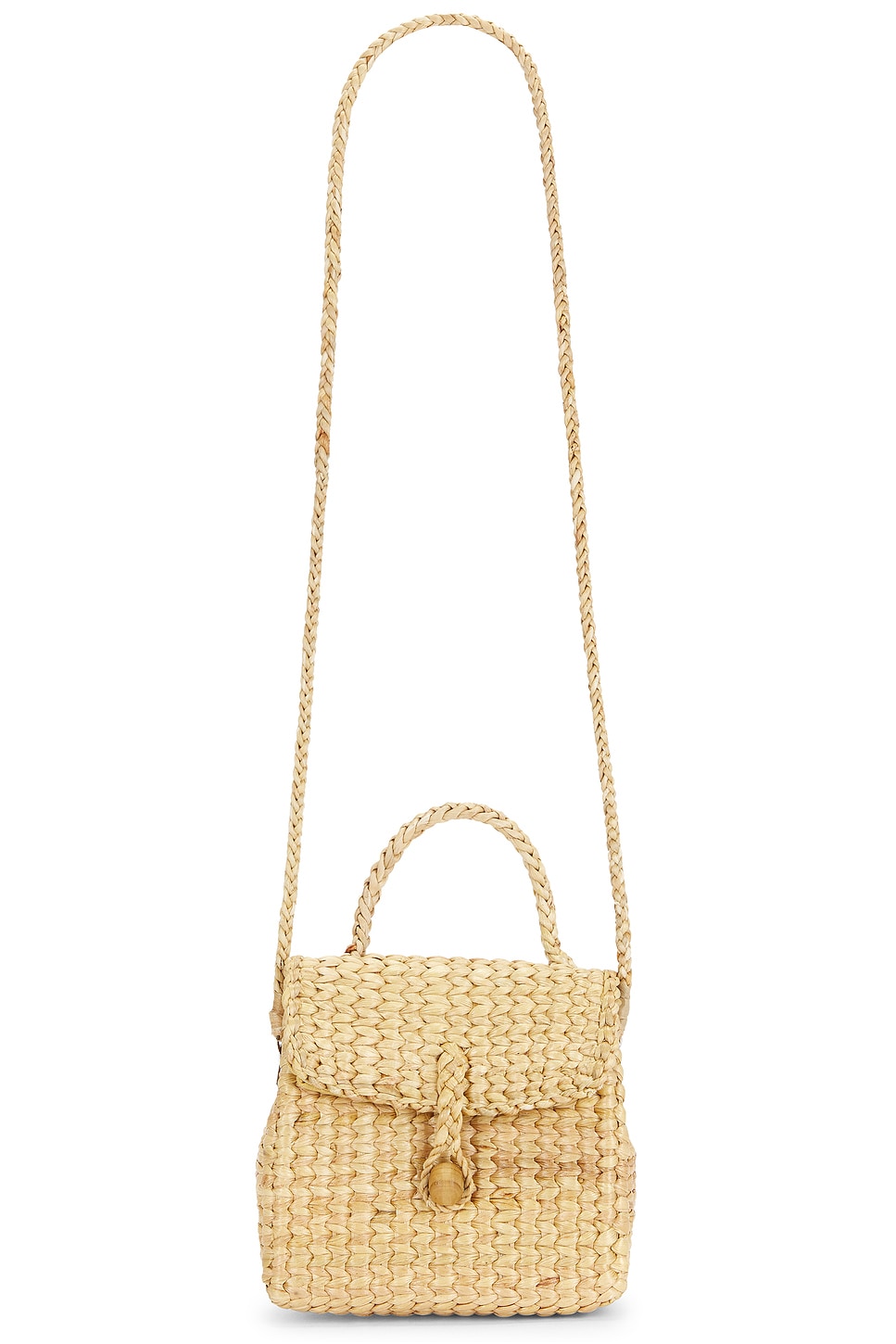 Hat Attack Shiloh Mini Top Handle Bag in Natural