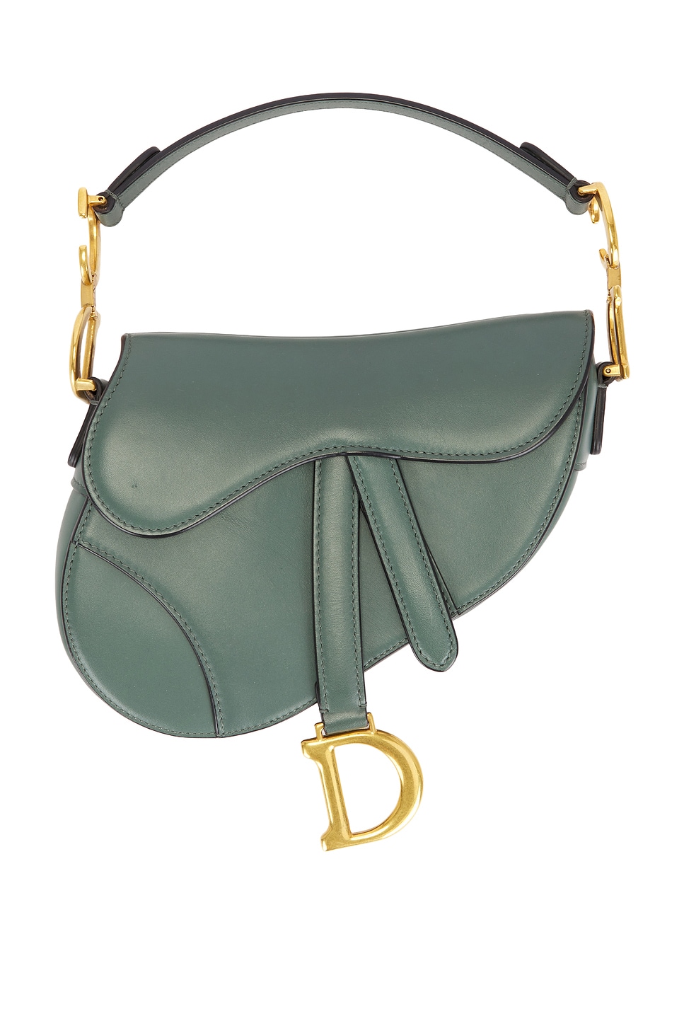 FWRD Renew Dior Saddle Bag in Green