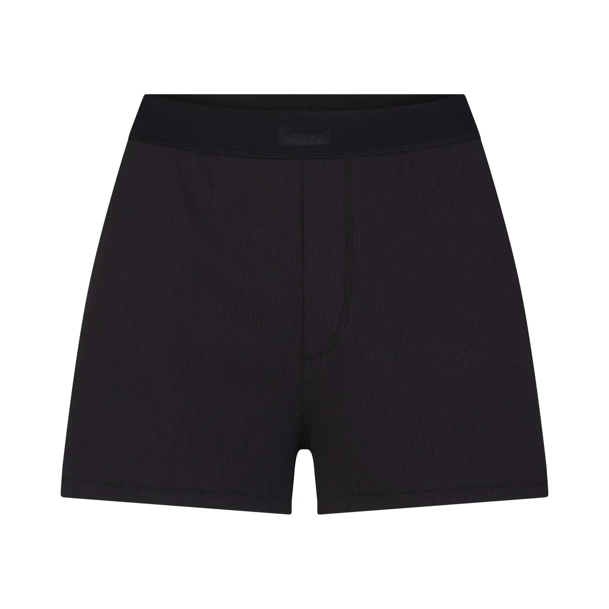 COTTON RIB LOOSE BOXER | SOOT