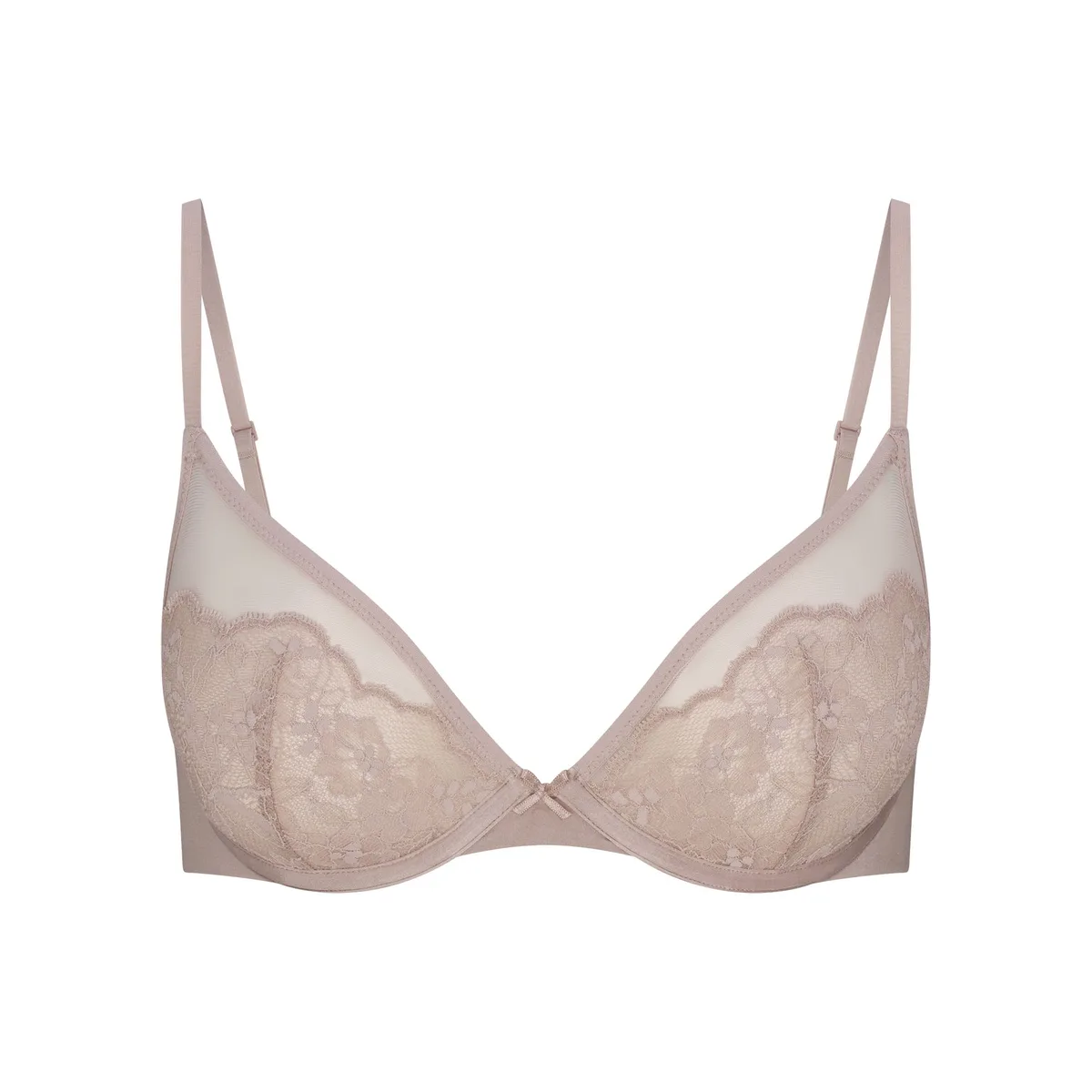 SKIMS LACE UNLINED DEMI BRA | FAWN