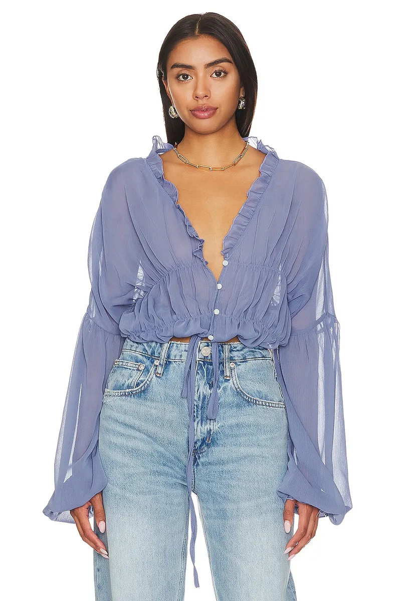 SNDYS X Revolve Bali Top in Periwinkle