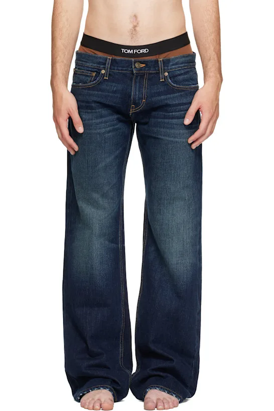 Blue Bootcut Jeans