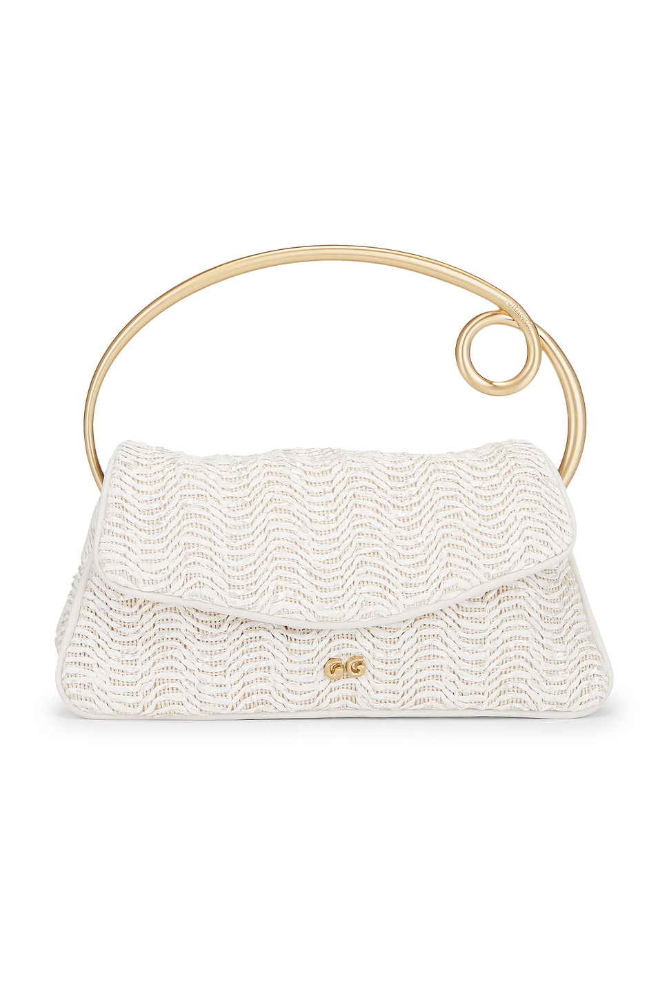 Cult Gaia Emily Top Handle Bag in Antique White
