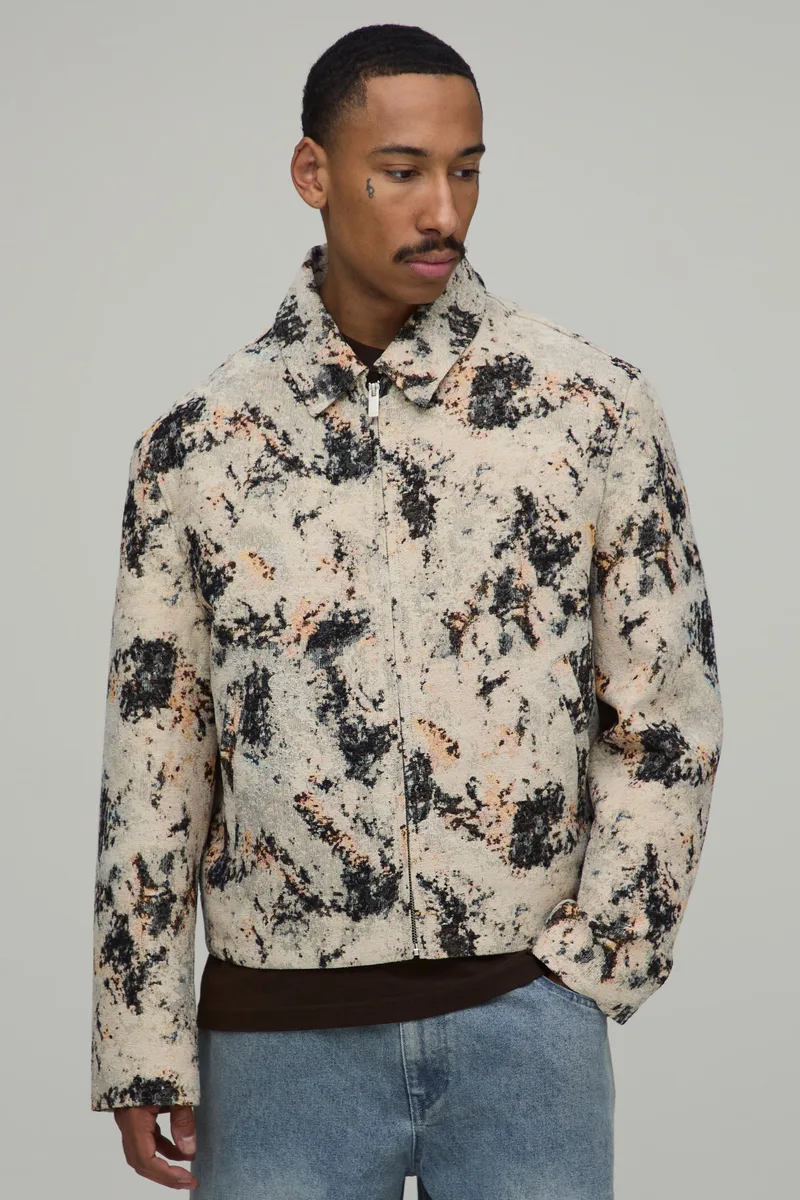 Jacquard Harrington Jacket