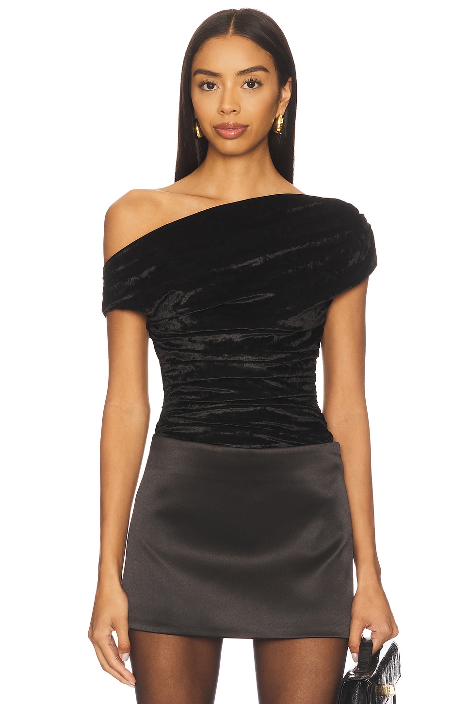 superdown Ruth Asymmetrical Top in Black