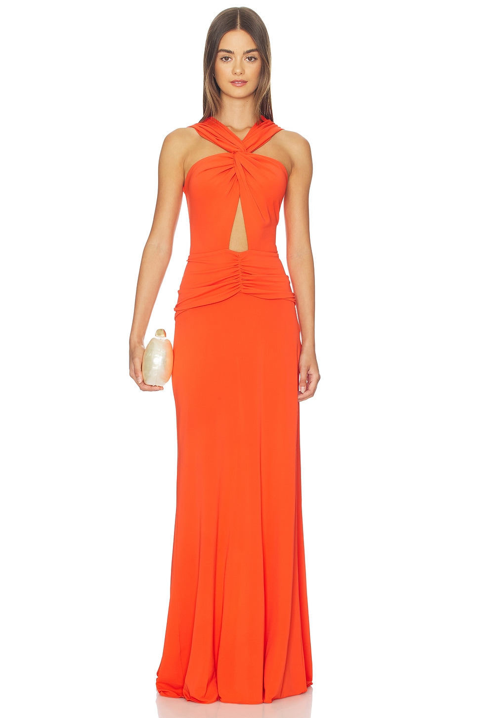 SILVIA TCHERASSI NAGA 裙子 in Tangerine