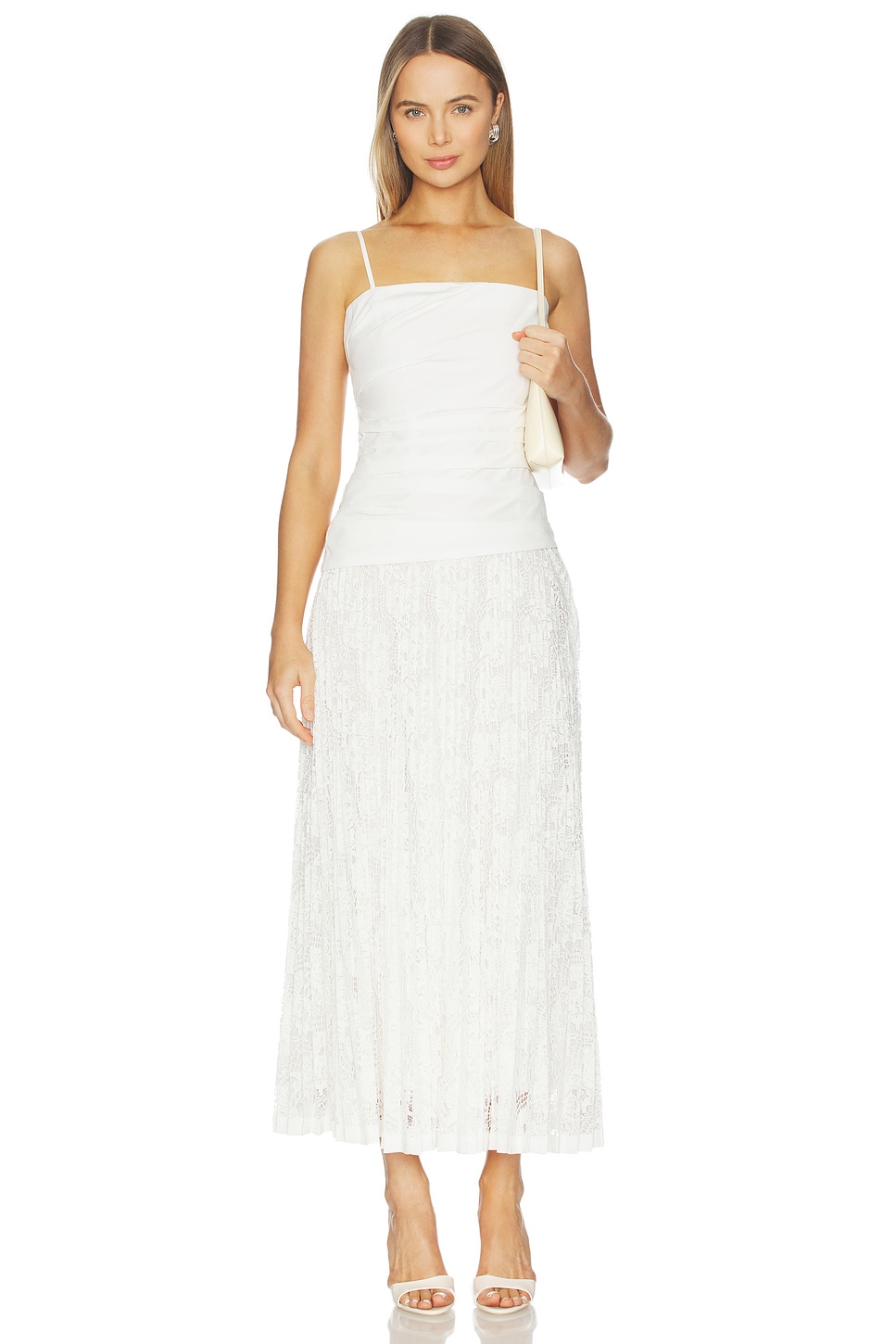 SIMKHAI Annalise Cotton Lace Dress in Ivory