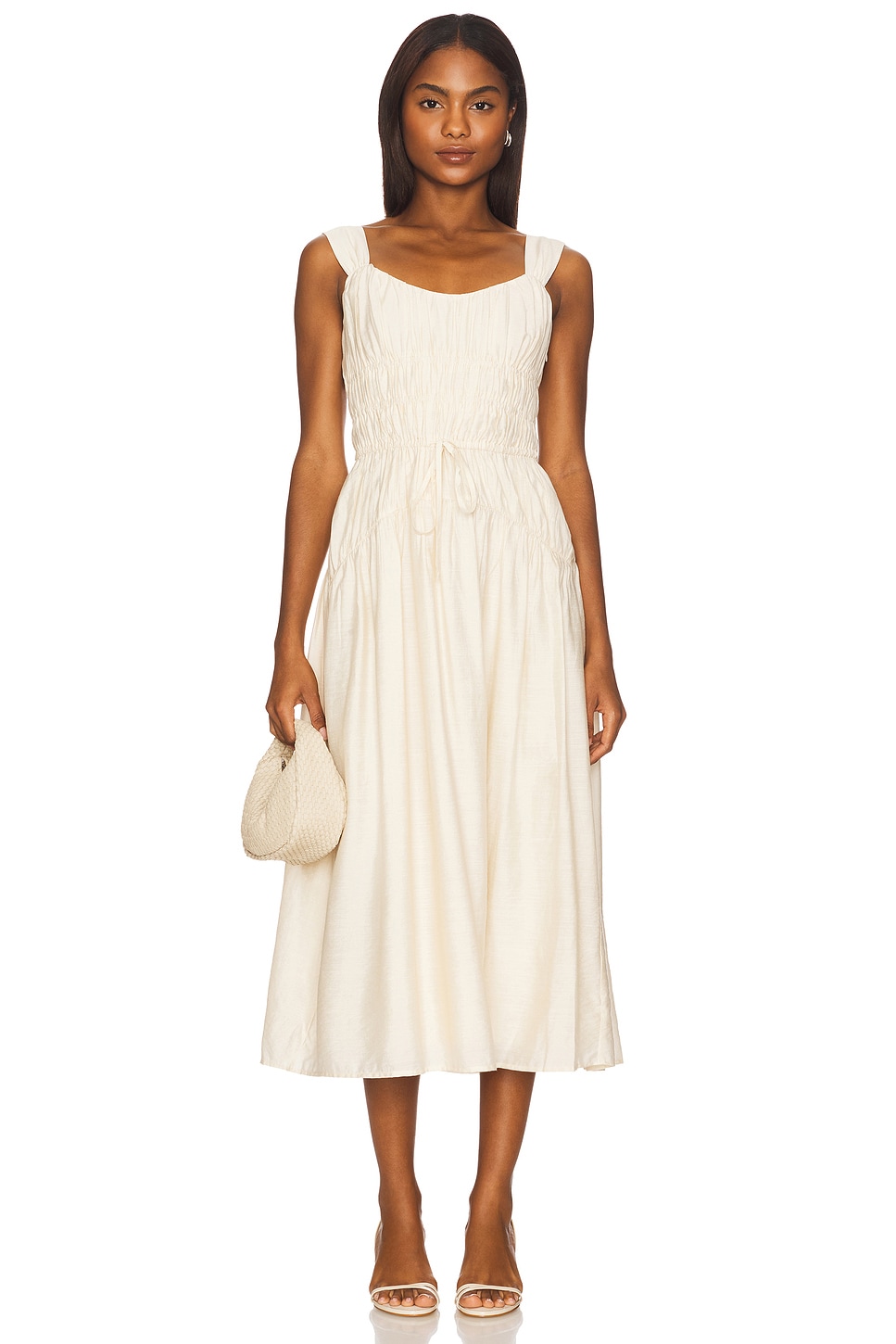 PAIGE Arpeggio Dress in Oyster White