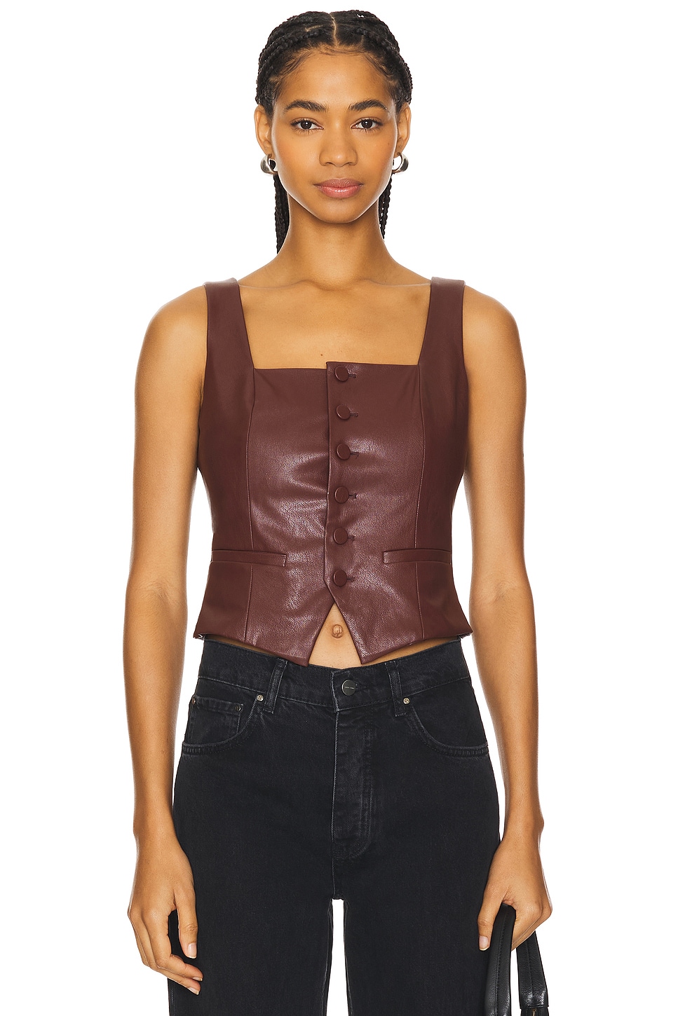 PAIGE Irene Top in Rum Raisin