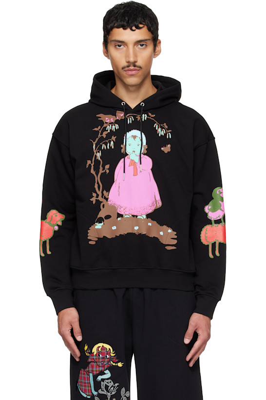 Black Woodland Baby Hoodie