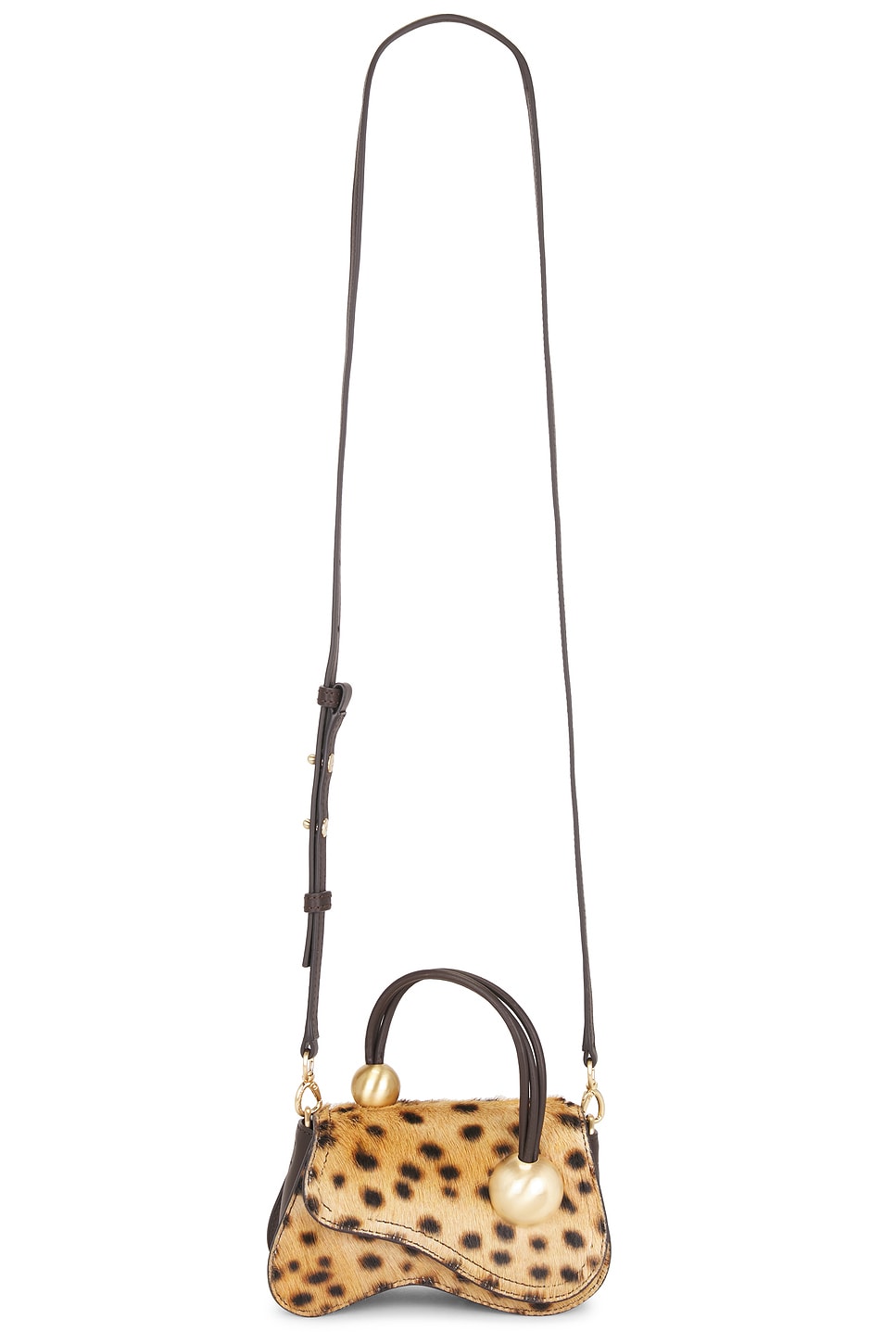 Cult Gaia Kazia Nano Crossbody Bag in Cheetah