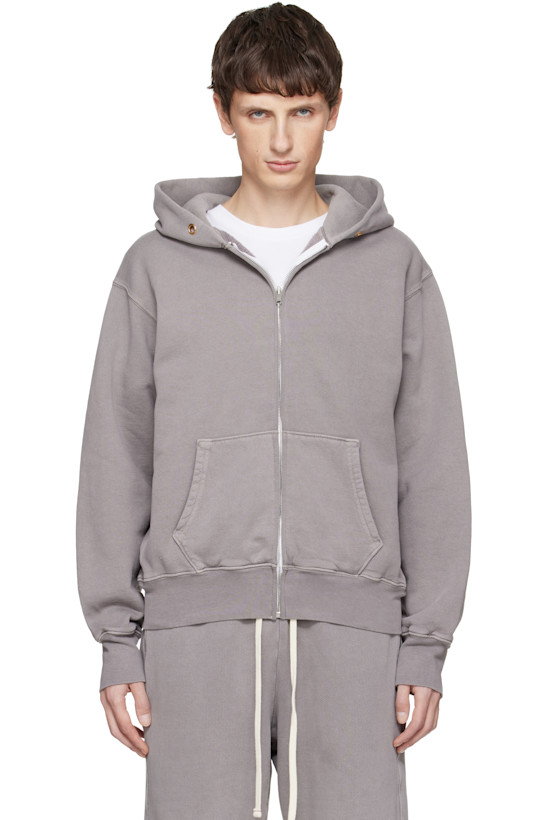 Gray Heavyweight Zip Hoodie