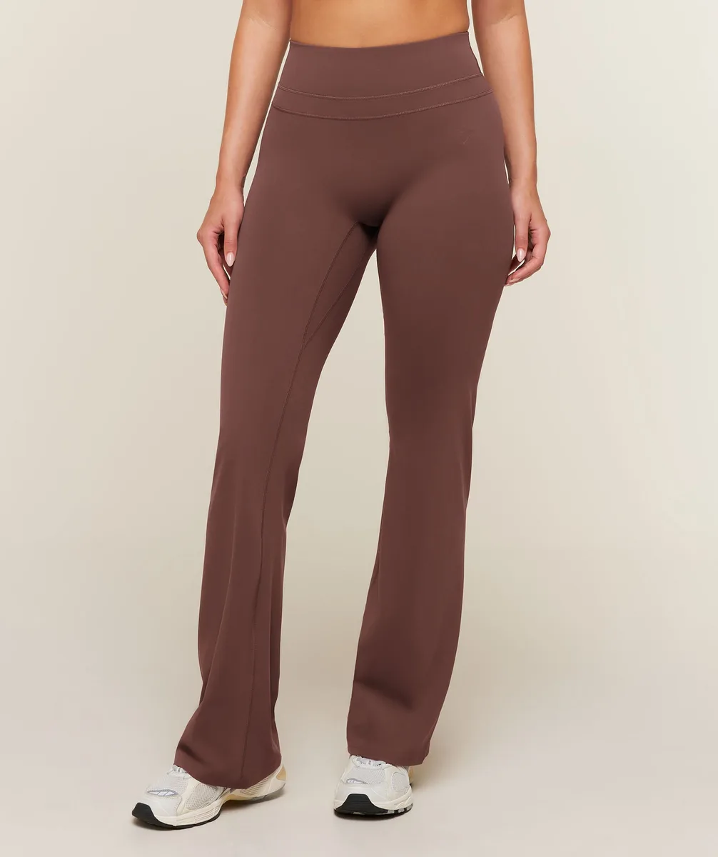 Gymshark Whitney High-Rise Flare Leggings Regular - Espresso Brown