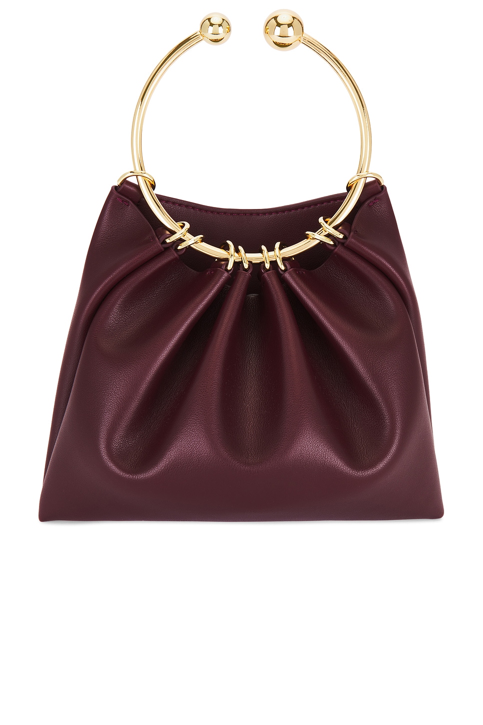 VERAFIED Ring Handle Bag in Burgundy