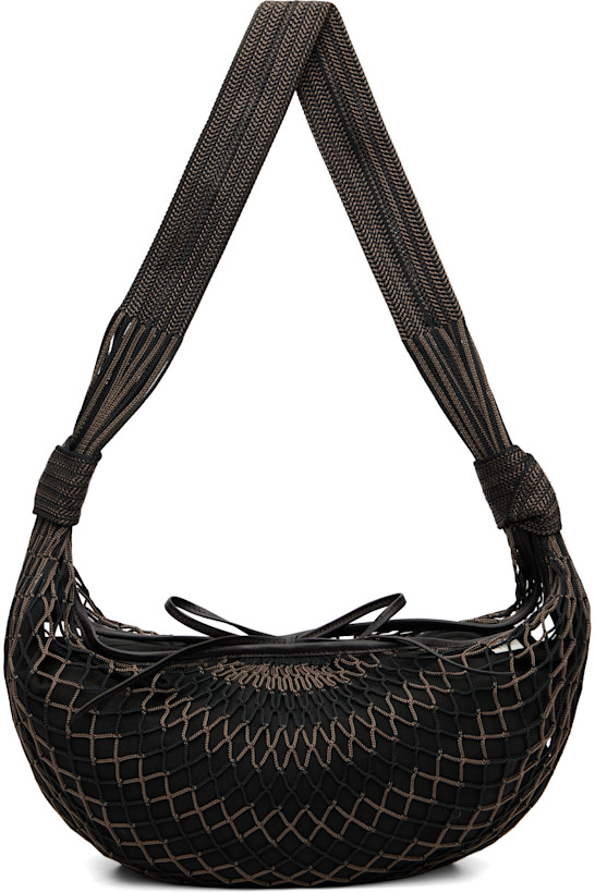 Brown & Black Croissant Filt Bag