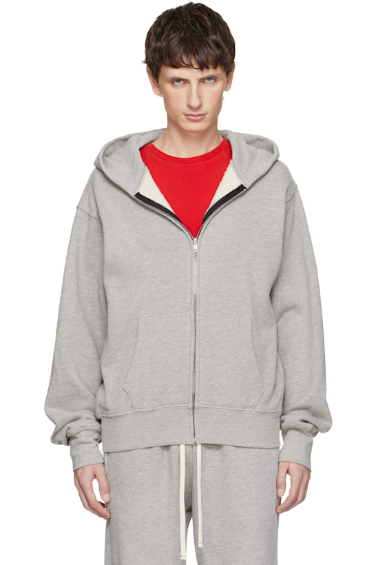 Gray Heavyweight Zip Hoodie