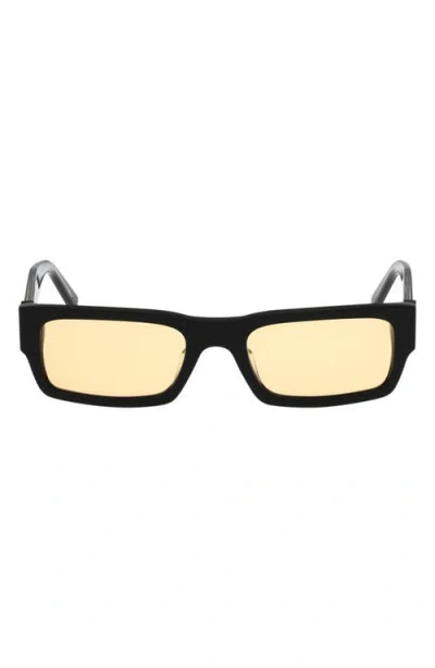 54mm Rectangular Sunglasses In Black - Image 1