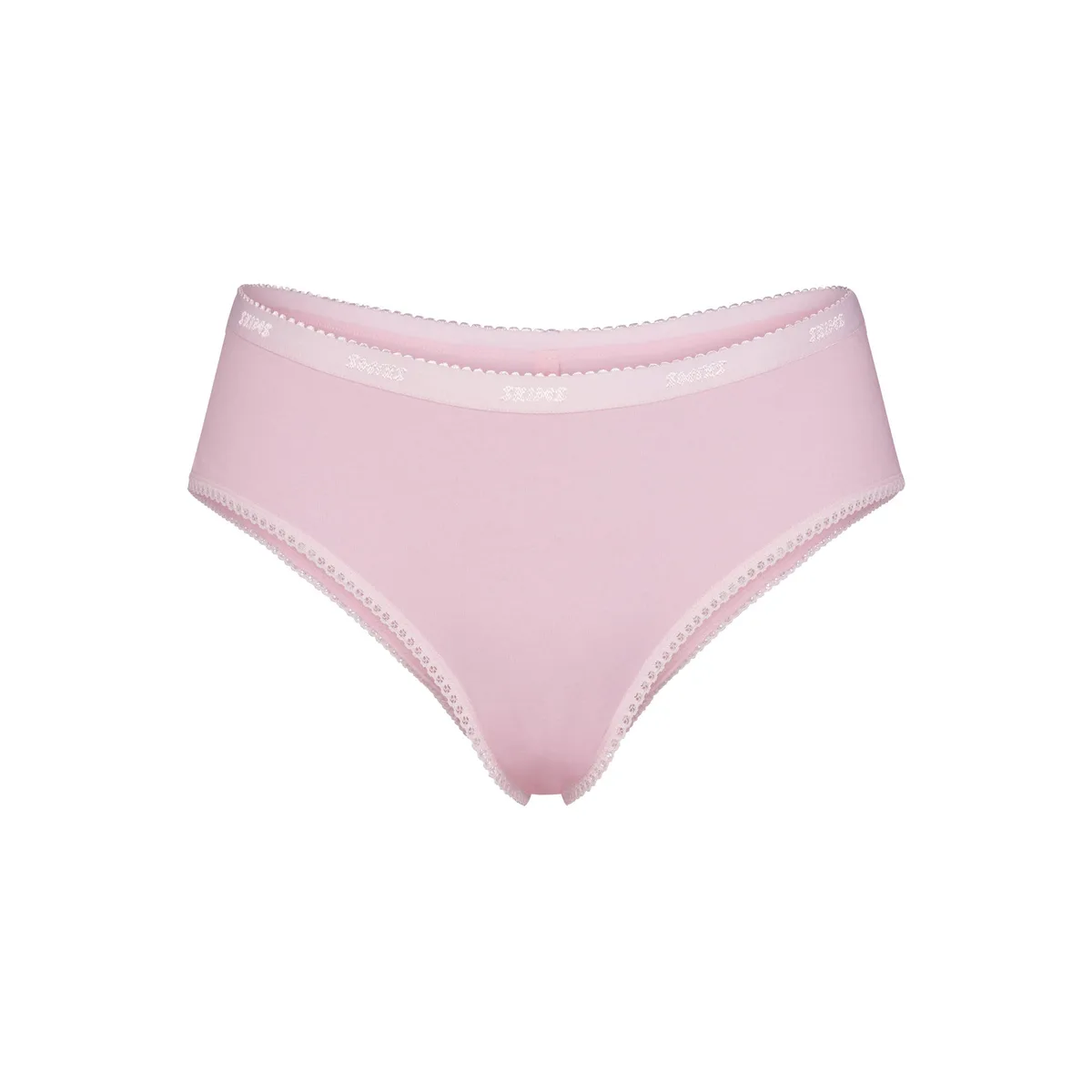 LIGHTWEIGHT COTTON LOGO PICOT HIPSTER | PEONY