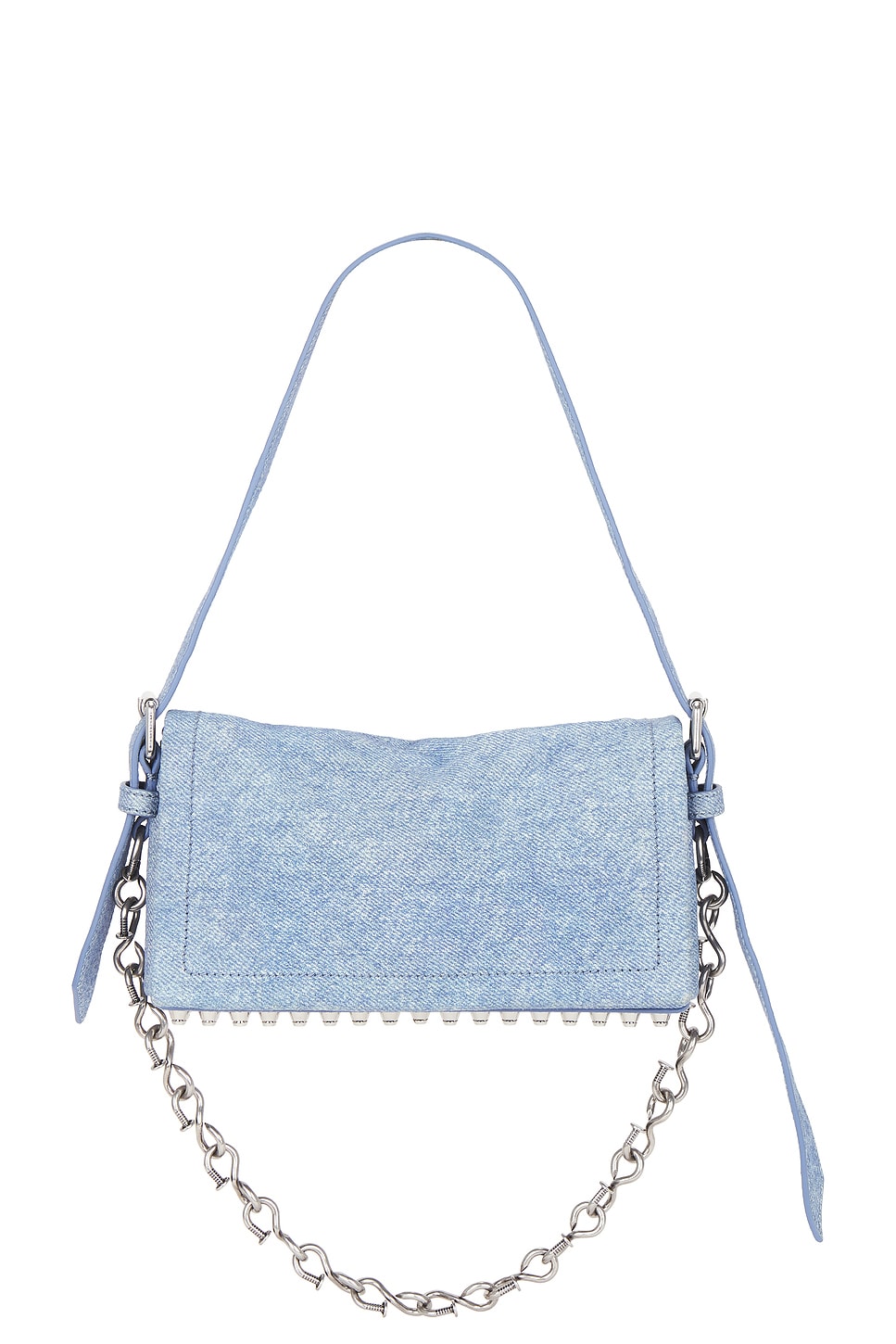 Alexander Wang Ricco Crushed Slim Flap Bag in Blue