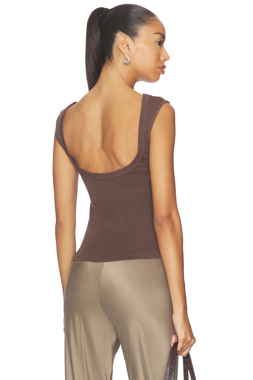 St. Agni Organic Cotton Ballerina Top in Fudge