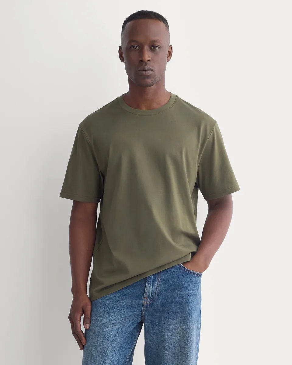 Archive Standard-Fit Cotton Crew | Olive Night