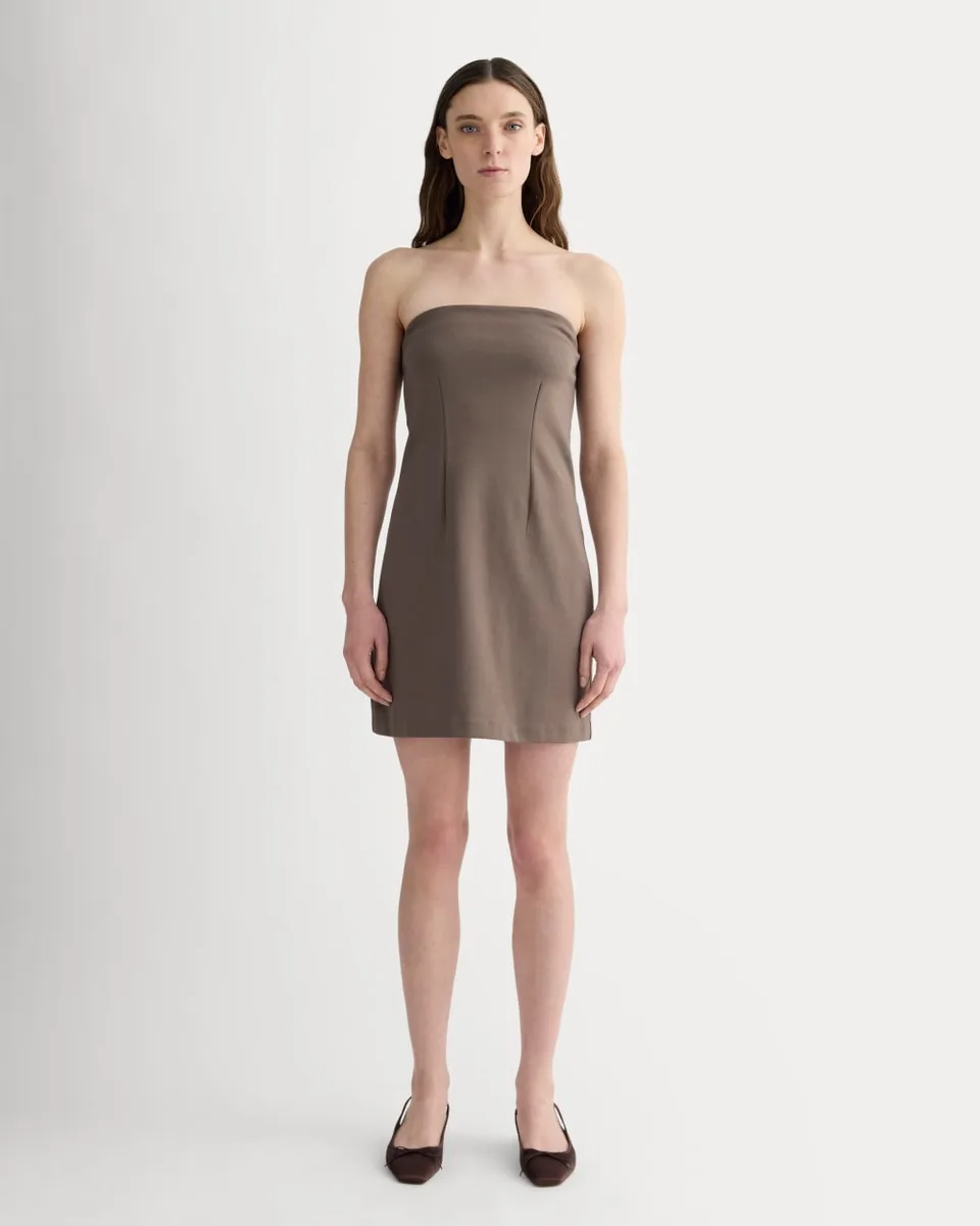 The Dream Strapless Mini Dress | Deep Taupe