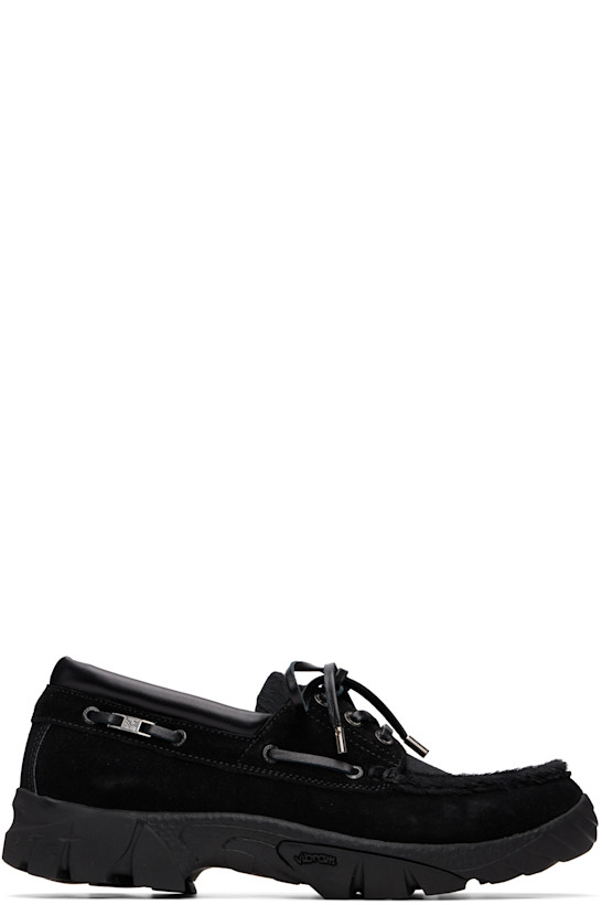 Black Suede Boat Shoes