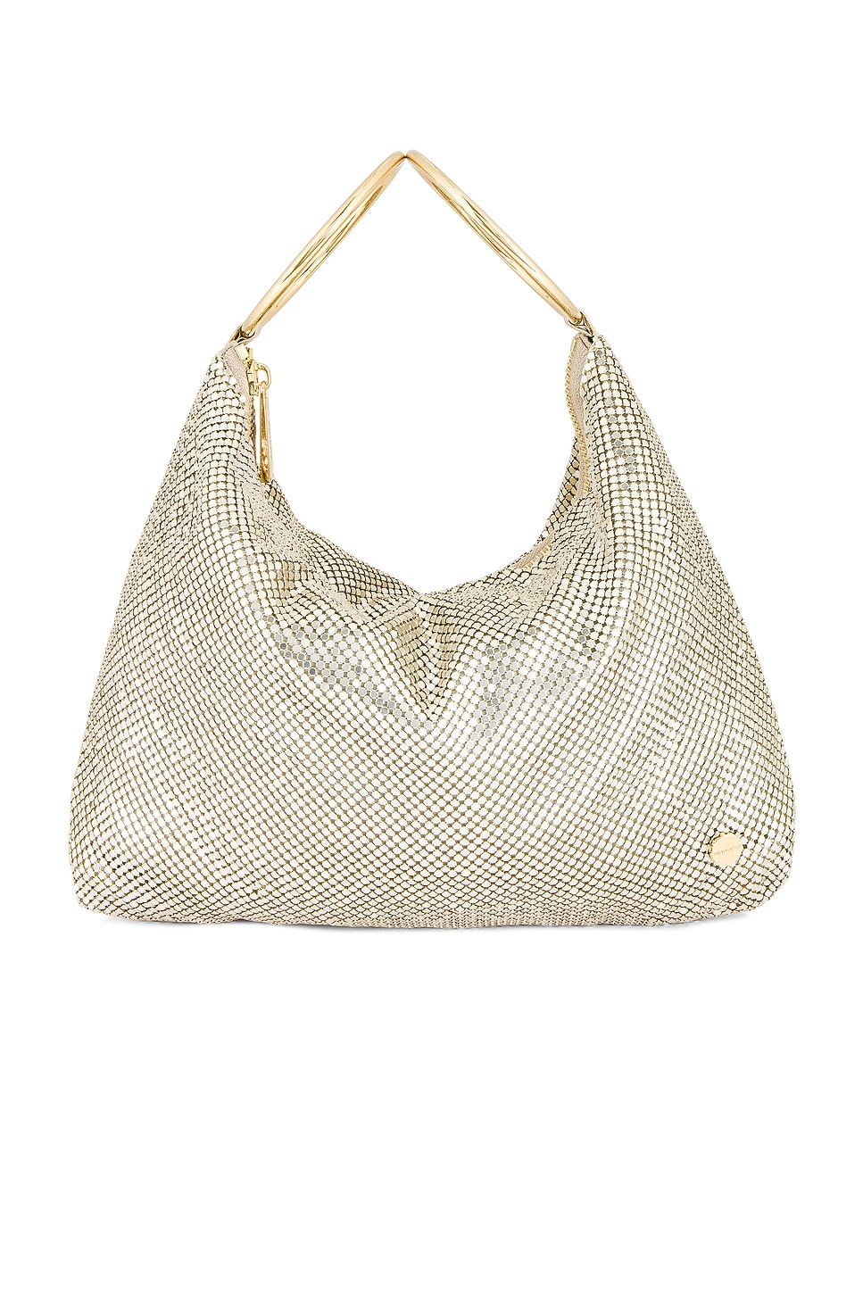 olga berg Shar Mesh Convertible Bag in Gold