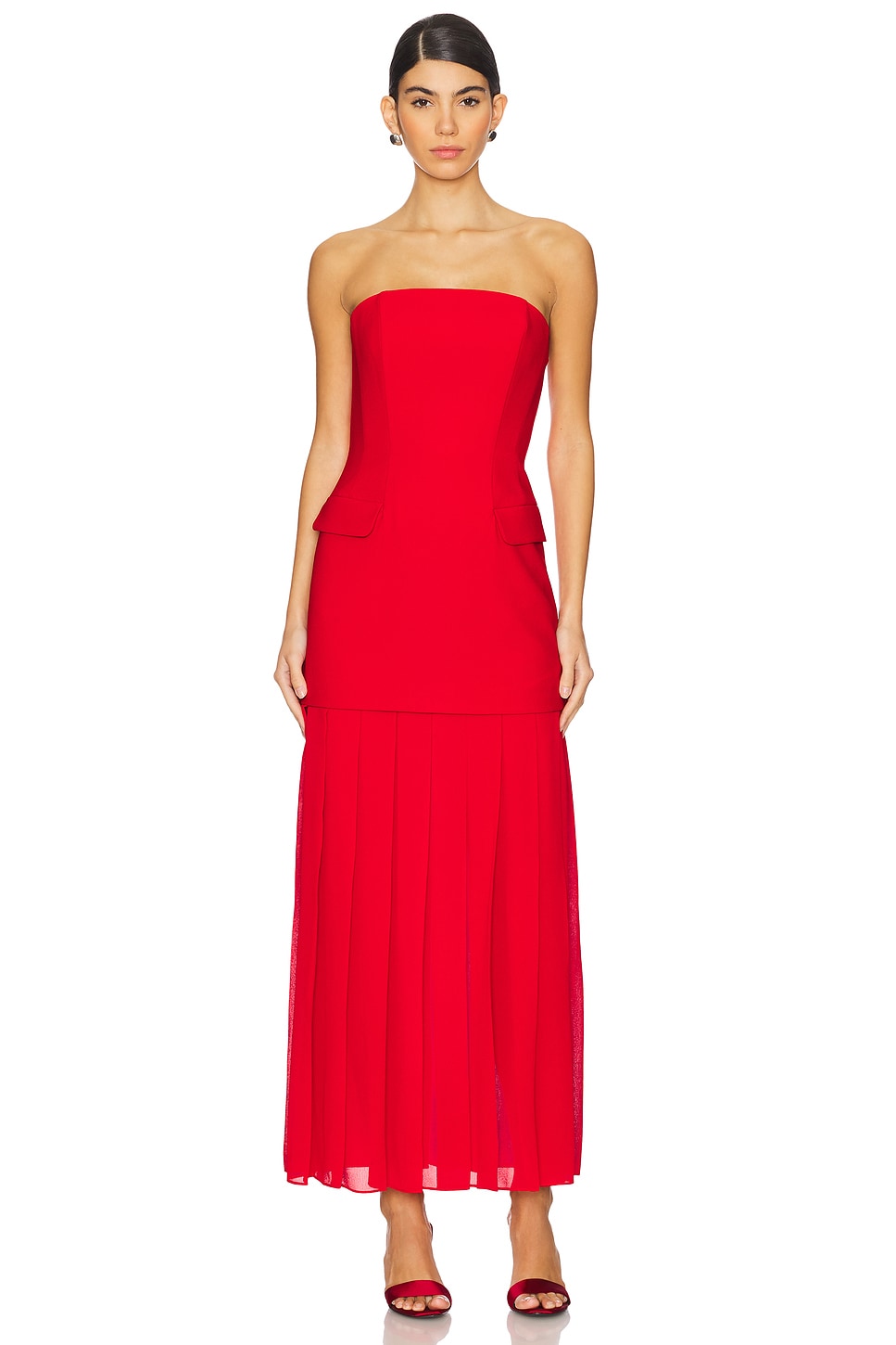 NICHOLAS Rhonda Dress in Crimson
