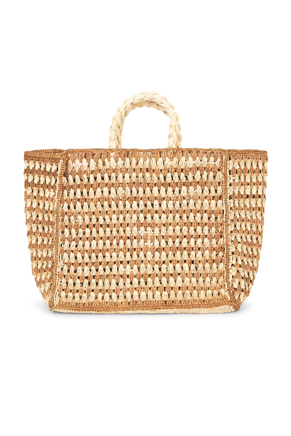 Hat Attack Melody Tote Bag in Natural & Toast