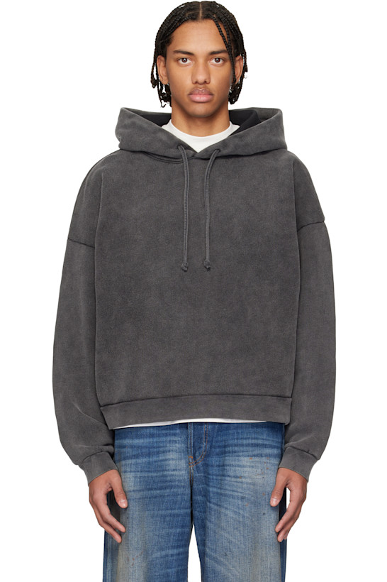 Gray Logo Patch Hoodie