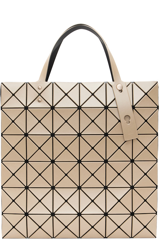 Beige Lucent Metallic Tote