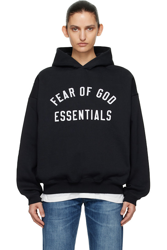 Black Varsity 90s Hoodie
